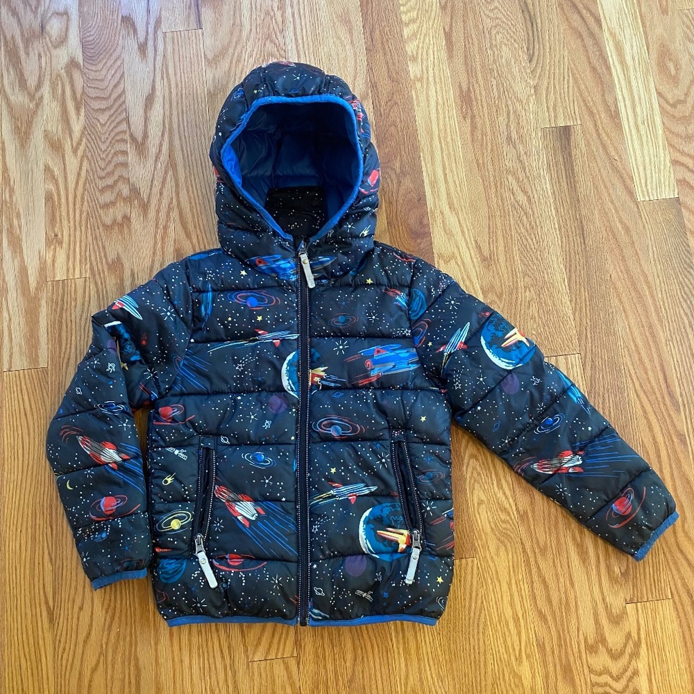 Hanna Andersson OekoTex Certified Insulated Coat - Space Theme